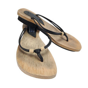 Vintage 90s Bakers Wood Geta Platform Sandals Size 6B Y2K Festival